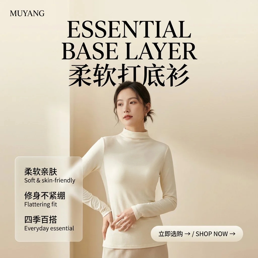 商业广告 / 极简模特服装产品海报