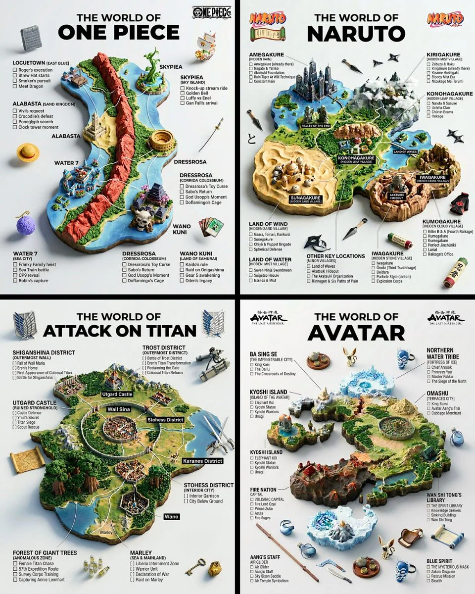 知识图解 / 虚构世界3D指南地图