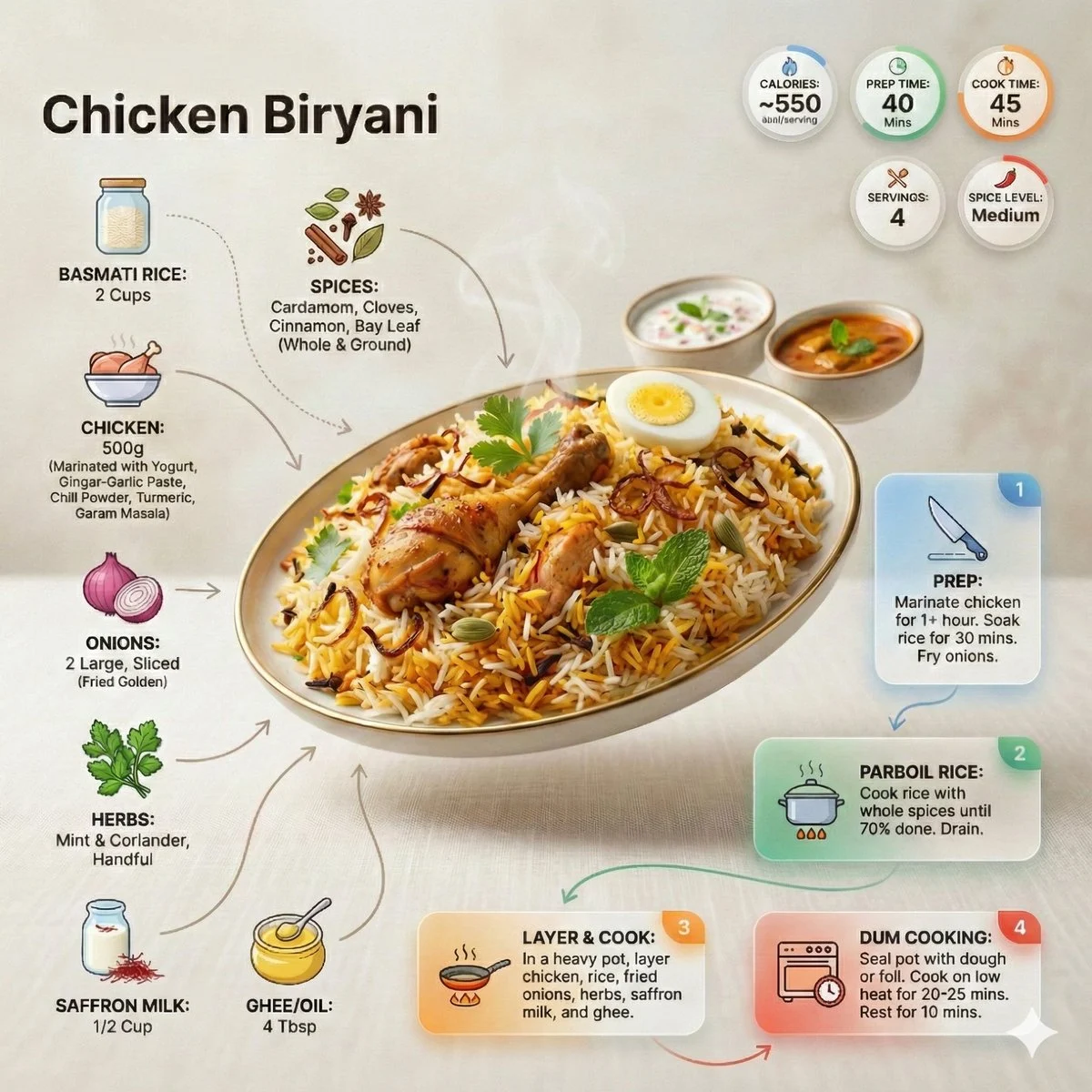 知识图解 / 现代菜谱制作信息图